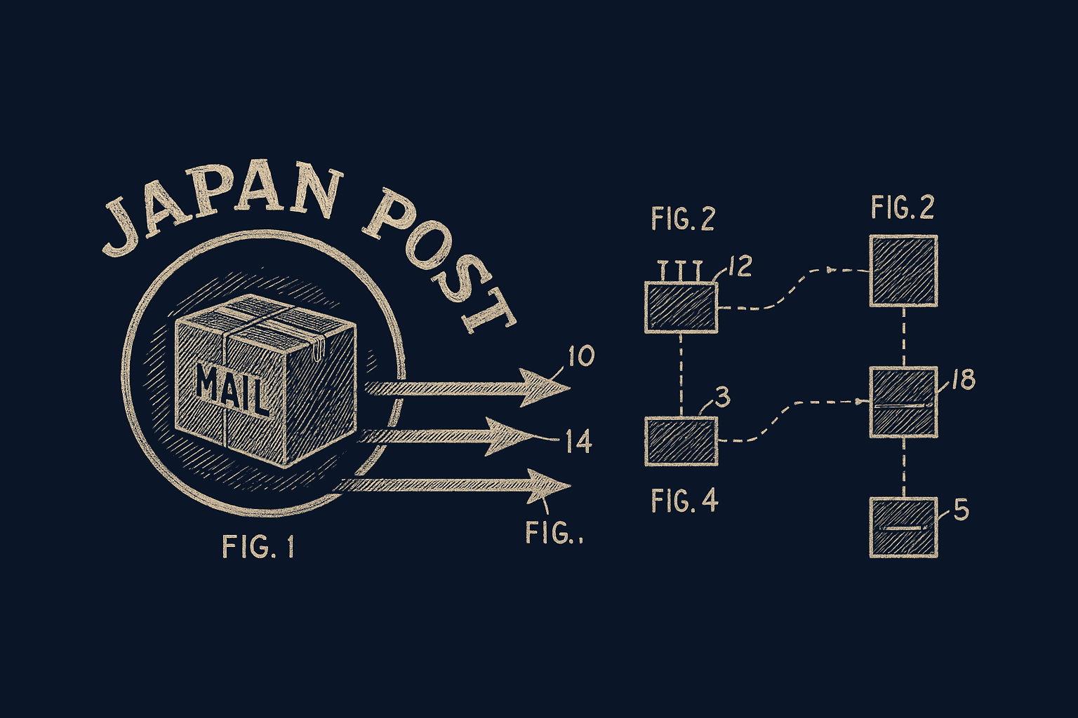 Japan Post postal service diagram