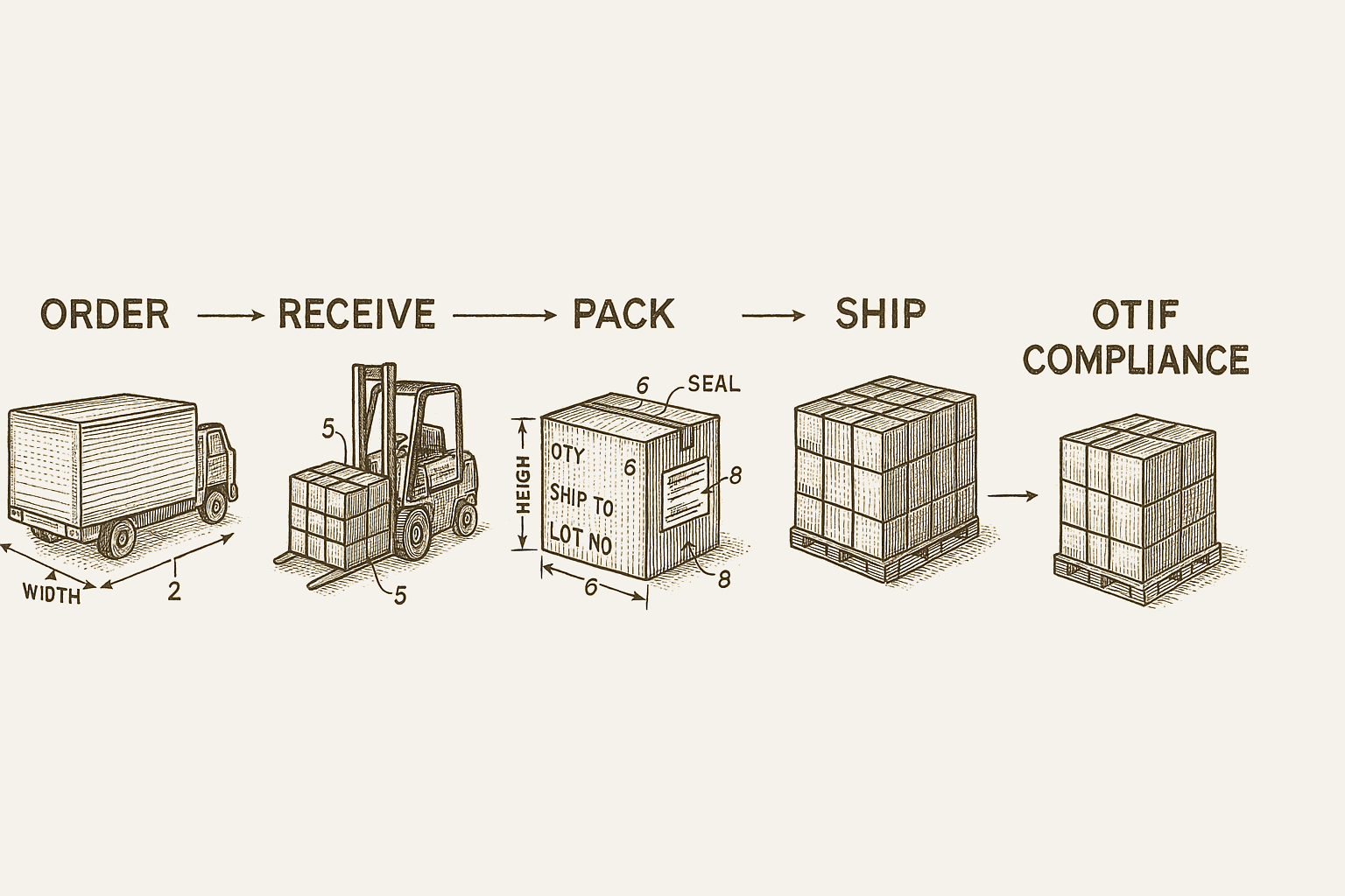 Diagram of OTIF compliance process