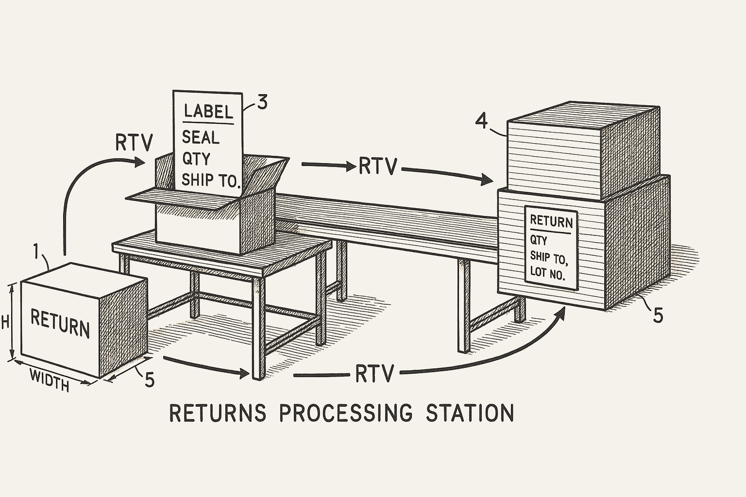 Retail returns process diagram