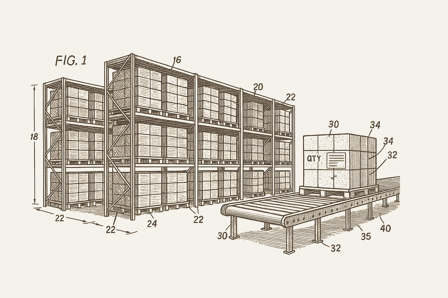 Warehouse layout diagram