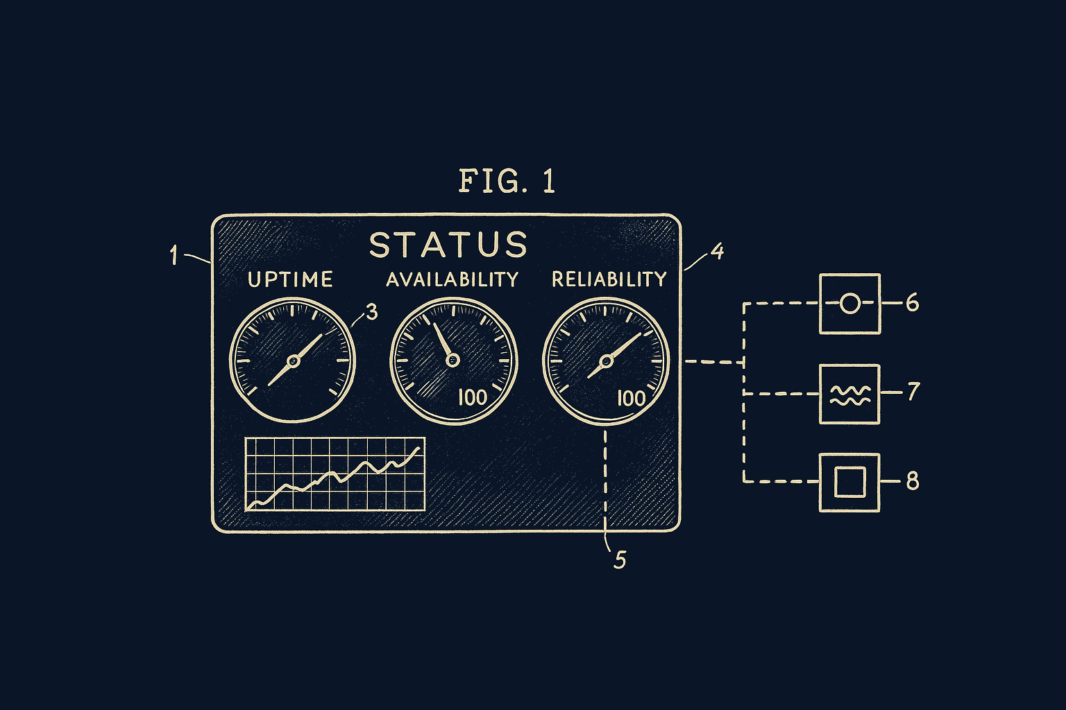 System uptime monitoring diagram
