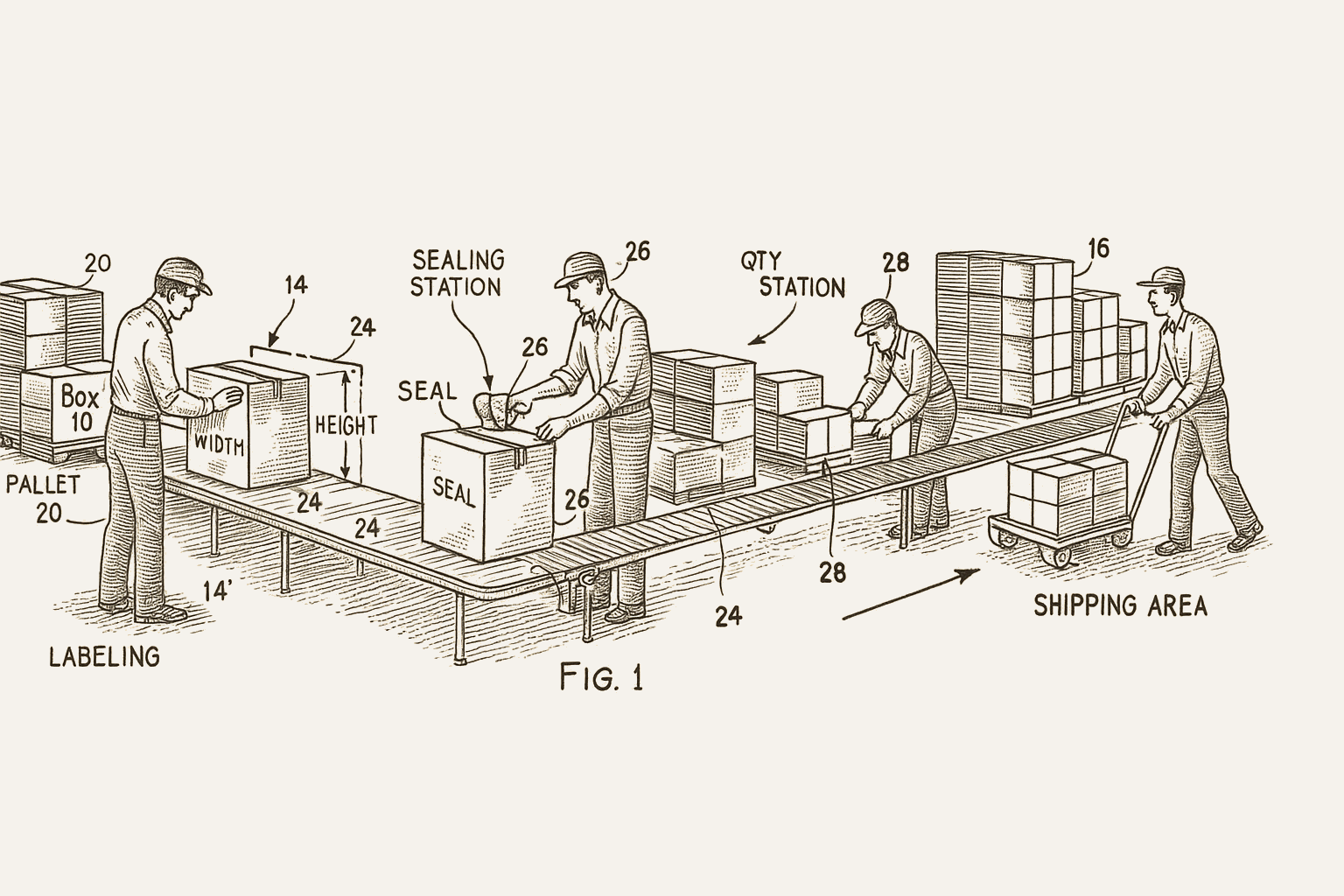Warehouse operations illustration